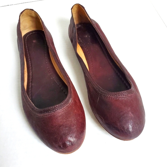 Frye Carson Antique Leather Ballet Flats - Picture 1 of 6